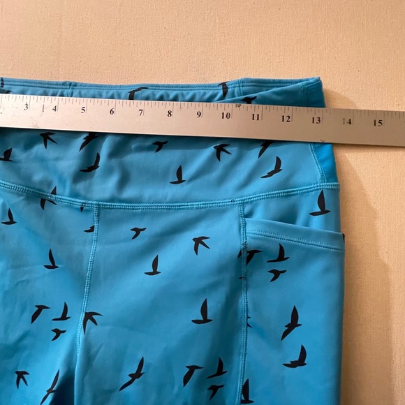 Oiselle Womens Sz 4 Bird Print Flyte Pocket Jogger Crop Running Leggings Active - Picture 3 of 7